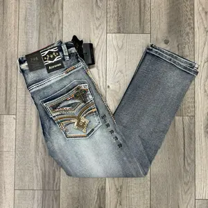 Men's Denim Western Jeans Bootcut Pants - Classic & Stylish Casual Outings Everyday Wear Comfortable Fit with Pocket