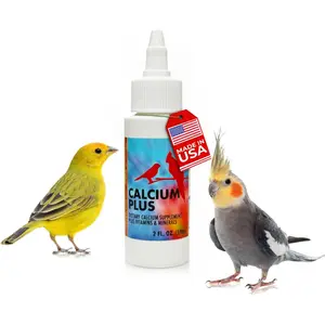 Calcium Plus Liquid for Birds – Calcium Supplement with Vitamins and Minerals for Strong Eggshells, Healthy Bones - Support Growth, Breeding, and Wellness for All Birds 2 Fl Oz