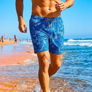 Men’s Quick Dry Swim Trunks – Funny Bright Color Beach Shorts with Mesh Lining, Adjustable Drawstring, Pockets, Lightweight Polyester Bathing Suit