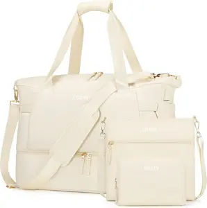 UKEIN 3PCS Travel Duffel Bag Set for Women, Weekender Gym Bag with USB Port & Shoe Compartment, Backpack for Travel, Business, Workout, Overnight, Back to School