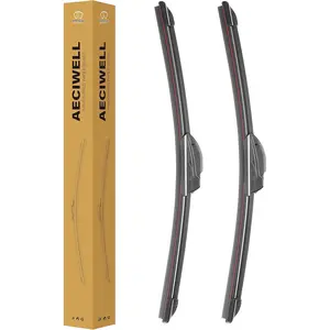 Windshield Wipers OEM Quality 20" + 20" Premium All-Season Wiper Blades Automotive Replacement Windshield Wiper Blades for U/J hook (Set of 2)