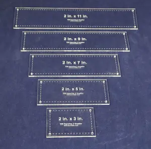 5 Piece Set Rectangles 2x3, 2x5, 2x7, 2x9, 2x11-1/8 Inch Thick Acrylic