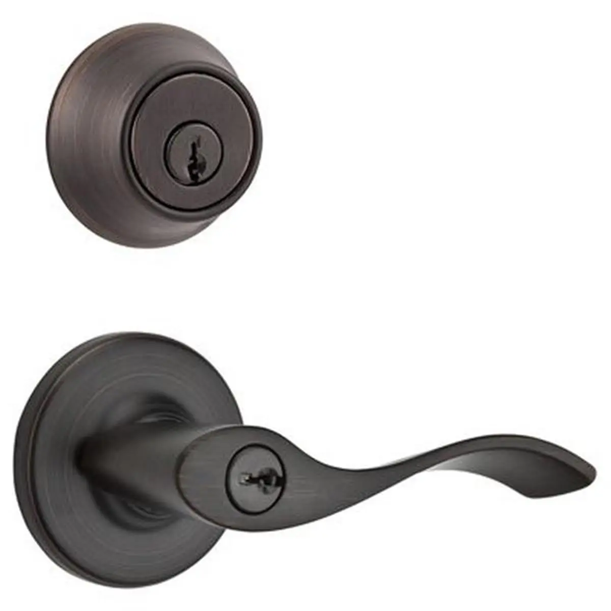 Kwikset 205334 Venetian Bronze Balb Combo Pack Lever