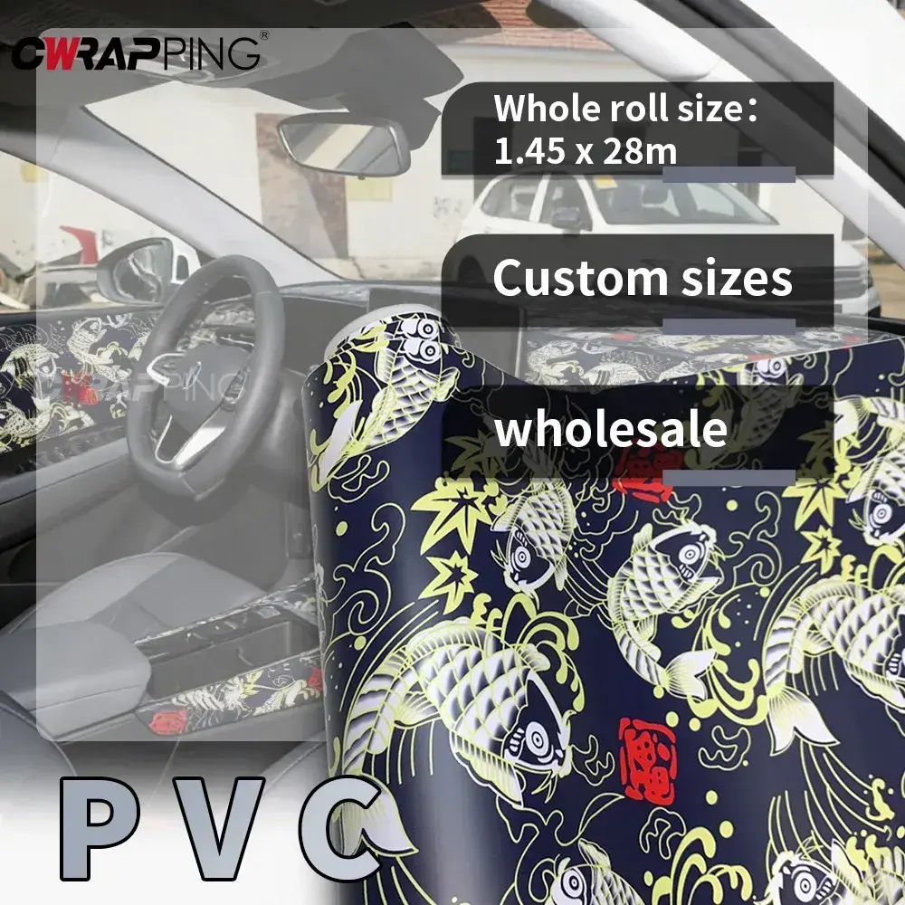 Waterproof Car Decorating Self-Adhesive Bubble Free Stickers for Car Wrapping Film Air-release Motorcycle Helmet Sticker Vinyl