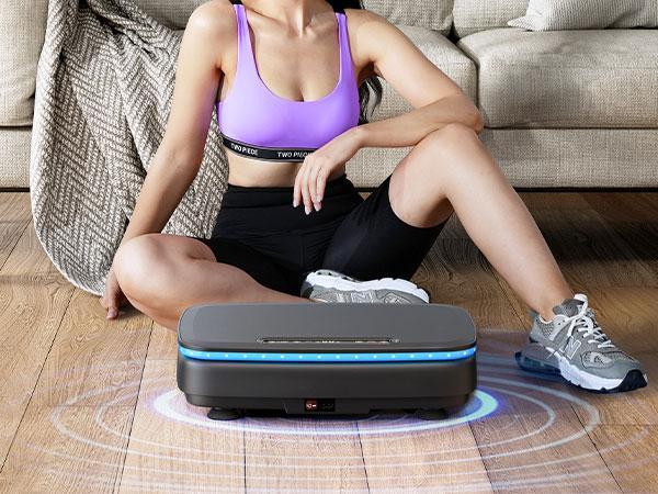 MERACH Vibration Plate Exercise Machine with Bluetooth & Light Whole Body Workout Home Gym Led Display Vibration