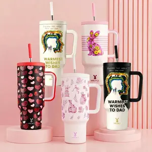 Meoky Father's Day Gifts Holiday 40oz Tumbler with Handle, Vacuum Insulated Stainless Steel, Leak-Proof Travel Mug with Straw, Non-Slip Base, Car Friendly, BPA-Free,,Deals For You,GraduationGift