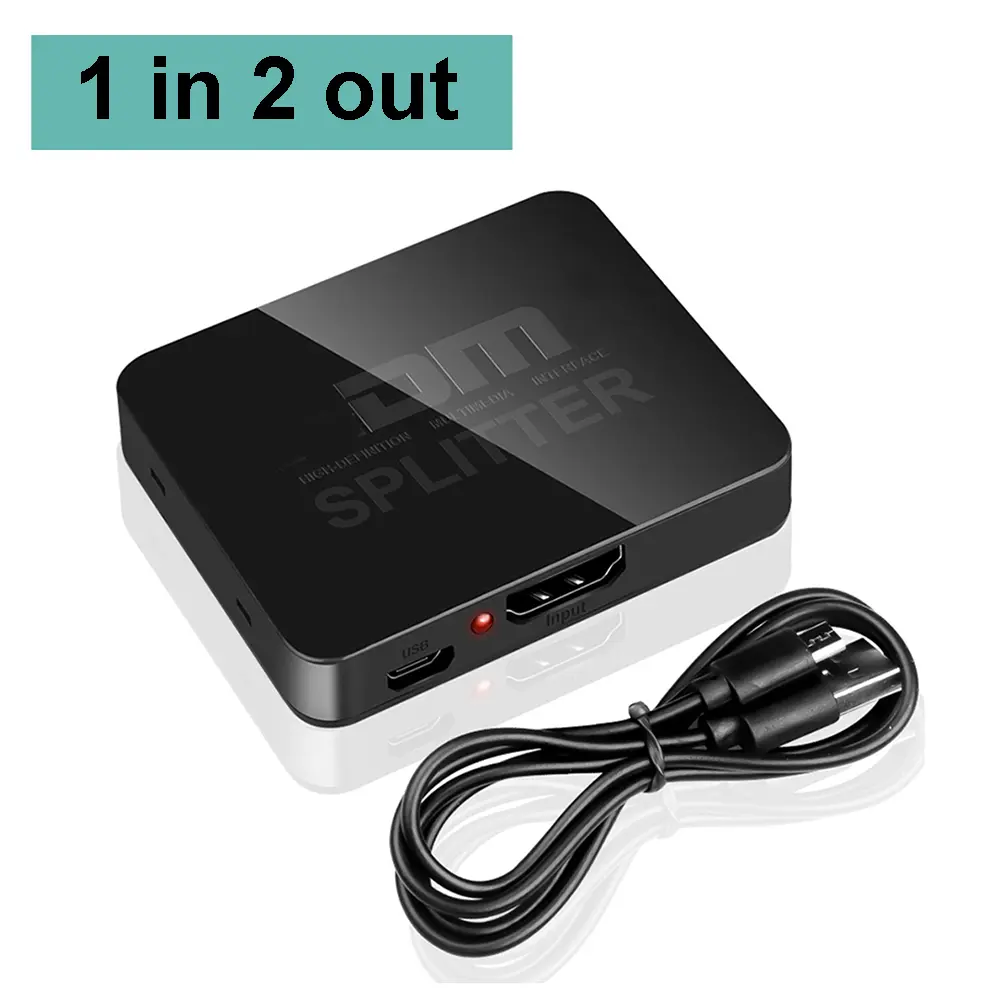 4K 2K HDMI-compatible Splitter 1 in 4 out 4x1 HDTV Switch HDMI-compatible Adapter HD Video Switcher for Xbox PS4 DVD PC Laptop