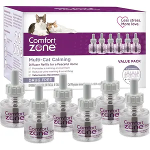 6 Pack MultiCat Diffuser Refills; Cat Calming Pheromones Help Anxiety; 30-day refills