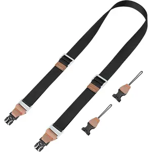 K&F CONCEPT 32mm Camera Neck Strap for Photographers Camera Strap Quick Release Clip Adjustable Sling Strap Compatible with Nikon Canon Sony Olympus DSLR Camera Grey Black