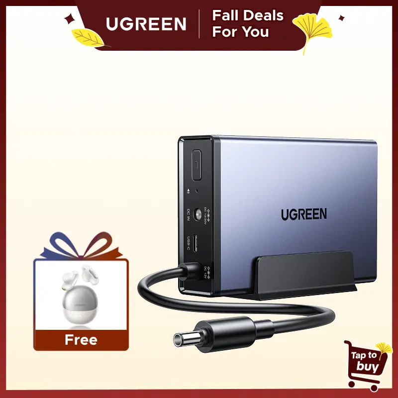 UGREEN NAS UPS, 120W DC Battery Backup and Surge Protector, 12000mAh Uninterruptible Battery Power Supply Only Compatible for UGREEN NAS DH2300, DH4300 Plus, DXP2800, DXP4800,DXP4800 Plus,DXP480T Plus,TikTokShopFallDealsForYou