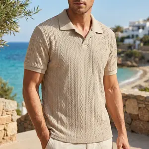 Boys' Button Down Dress Shirt Tops - Short Sleeve Collar Textured Tee Shirts Casual Comfortable Breathable Cotton Perfect for School Party Daily Wear Fashion Style