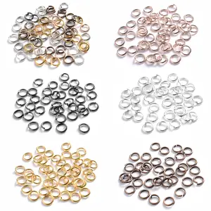 200pcs/lot 3 4 5 6 7 8 9 10mm Jump Rings Split Rings Connectors Open Single Loops Jump Rings For Jewelry Making Findings DIY