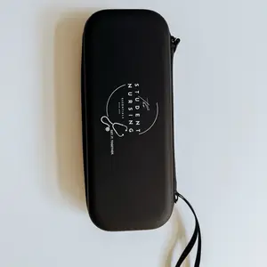 Student Nursing Essentials Stethoscope Case with Divider| Lightweight | Portable | Black | Fits Majority of Brands