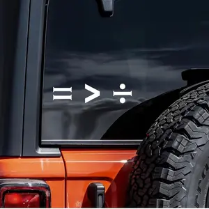 Equality Symbol Decal Vinyl Sticker Auto Car Truck Wall Laptop | White | 8" x 2"