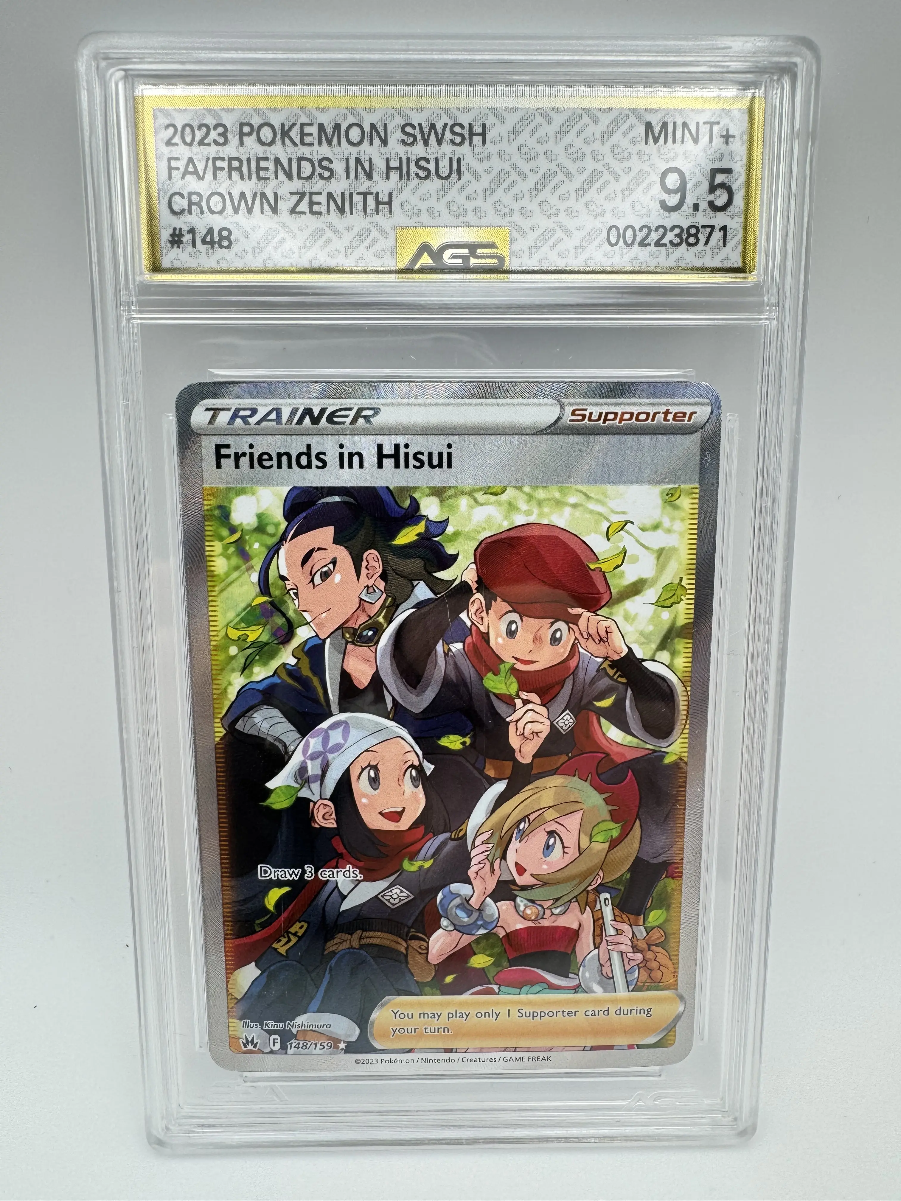 Graded AGS 9.5 Friends in Hisui 2023 Crown Zenith 148 Holographic Pokemon Card - TikTok Shop Graded AGS 9.5 Friends in Hisui 2023 Crown Zenith 148 Holographic Pokemon Card - TikTok Shop