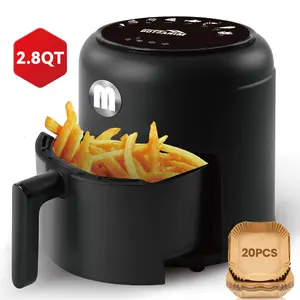 2.8QT Digital Air Fryer, Space-Saving Mini Personal Air Fryers, Nonstick Basket for Dishwasher-Safe, Fast Cooking for Breakfast, Dinner, Suitable for Dorm, Office, Apartment