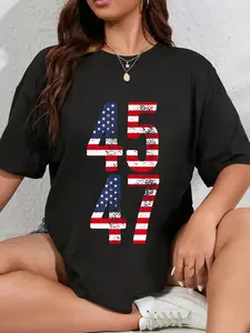 100% Cotton Unisex 45th And 47th US President Men Women T-Shirt