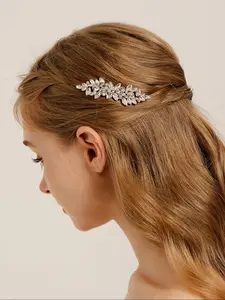 Rhinestone Decorated Hair Comb, Elegant Hair Accessories for Wedding Bridal Party Formal Occasions, Fashion Hair Accessories for Women