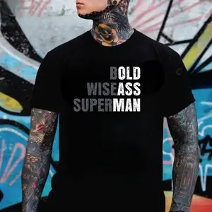 Bold Wiseass Superman Shirt – Funny Men’s Graphic Tee for Blue Collar & Alpha Guys
