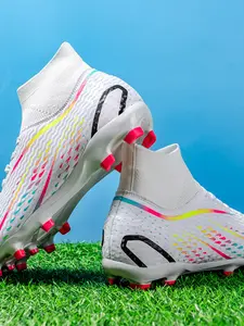 Football Shoes Fg/ag Long Studs for Artificial Grass, All-Season Anti-Slip Sports Shoes, Durable Outdoor Indoor Soccer Cleats