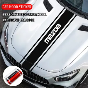 Mazda Car Exterior Accessories, Waterproof Sun Protection, Personalized Body Stickers, Engine Hood Decoration, Custom Decals, Vehicle Decoration, Sticker for Cars