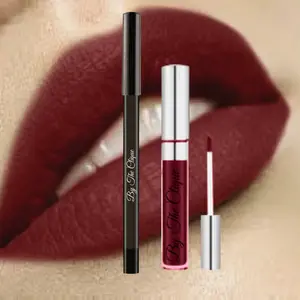 By The Clique Premium Matte Lip Kit  Lipstick and Liner Set | Deep Wine | Merlot