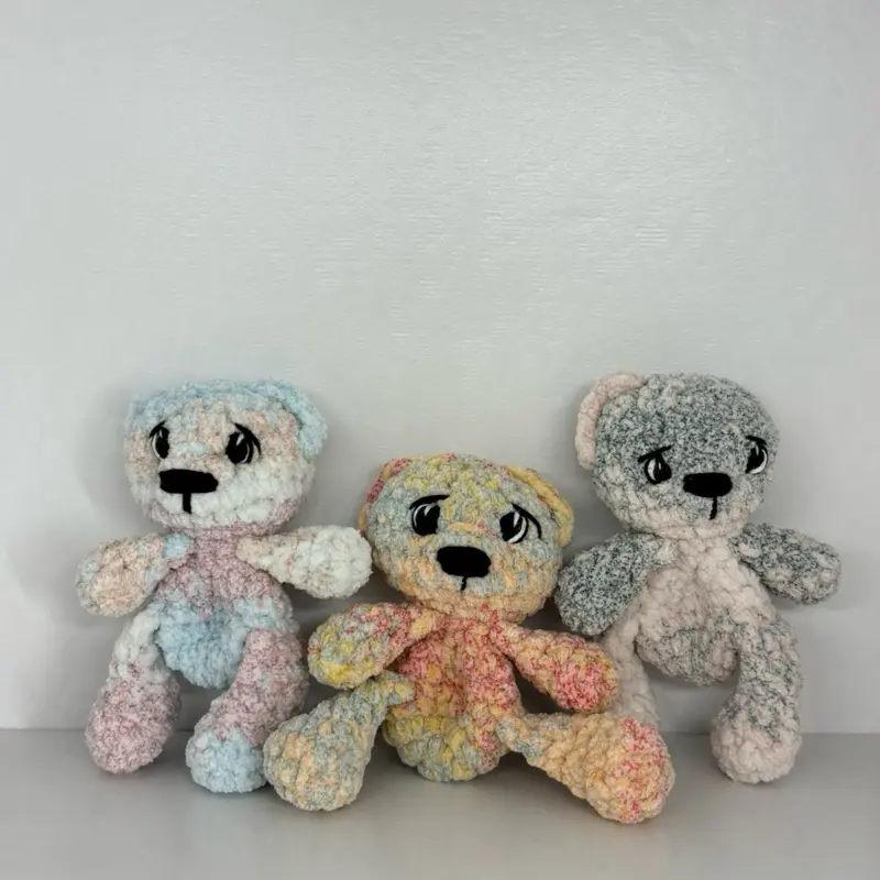Handmade Crochet & Embroidered Snuggle Pocket Bears