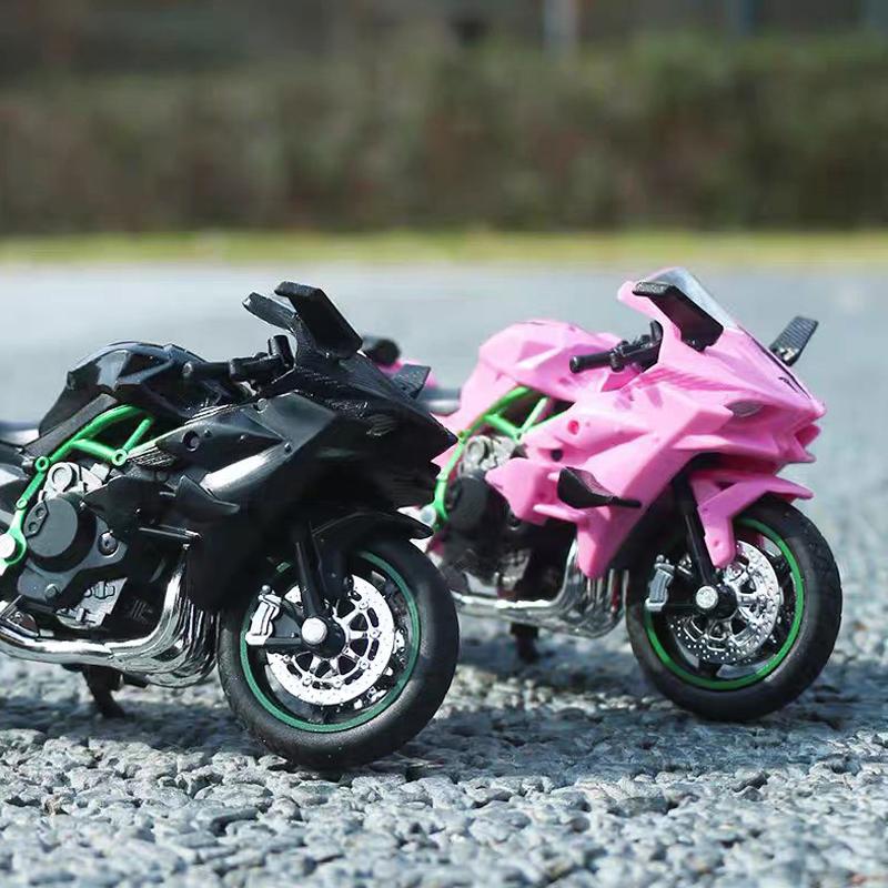 1:18 Ninja hx816 H2R Diecast Motorcycle Model Workable Shork-Absorber Toy For Children Gifts Toy Decoration
