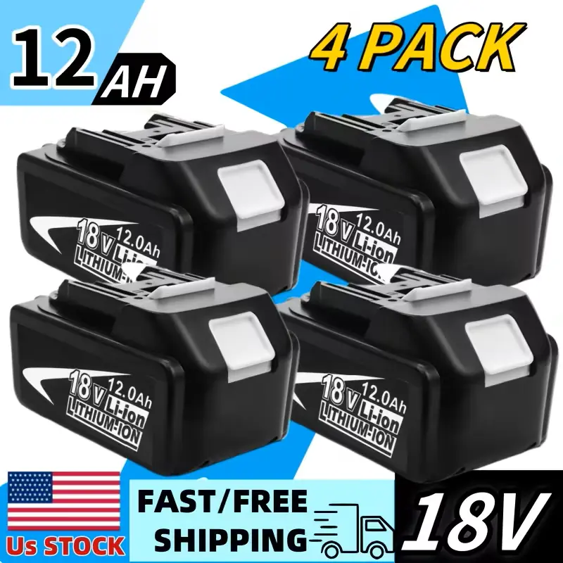 Makita 18V 12.0Ah High-Capacity Lithium Power Tool Battery, Replacement for BL1860B, BL1850B, BL1840B, BL1830B, BL1815B Batteries, Power Tool Batteries