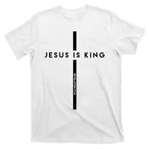 Jesus Is King Cross Revelation 17:14 Christian Catholic King of Kings Lord of Lords Simple Faith T-Shirt