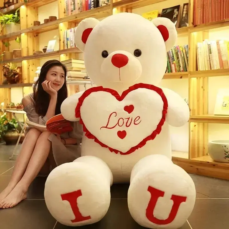 80/100cm Sizeteddy Bear Plush Toy Big Giant Pink Soft Stuffed Animals Pillow Dolls Grilfriend Girl Wife Birthday Valentines Day