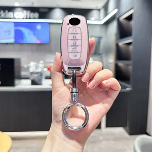 ACEBOY Key Fob Cover For Nissan Rogue Pathfinder 2023 5 Button Car Keys Case Shell Cute Bling Keychain Smart Remote Key Protector Accessories TPU Girly Women
