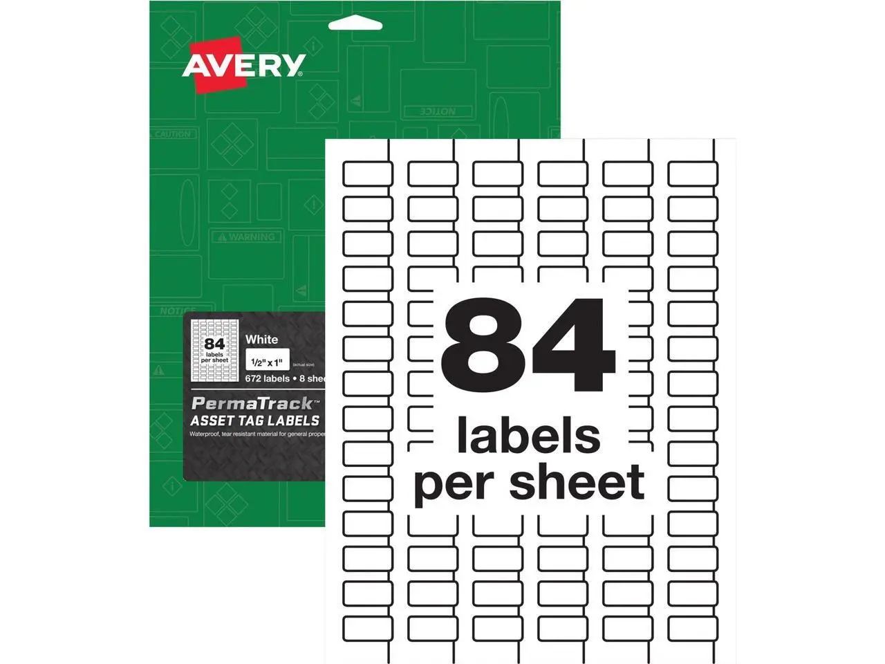 Avery® PermaTrack Metallic Silver Asset Tag Labels Avery® PermaTrack Metallic Silver Asset Tag Labels