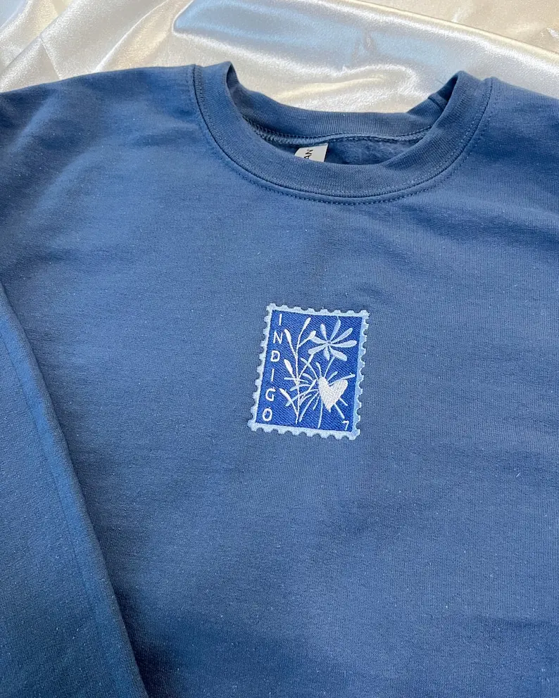 Indigo Embroidered Sweatshirt, RM Shirt, Rap Monster, Bangtan Shirt, Gift For Fans, Indigo Shirt, Kpop
