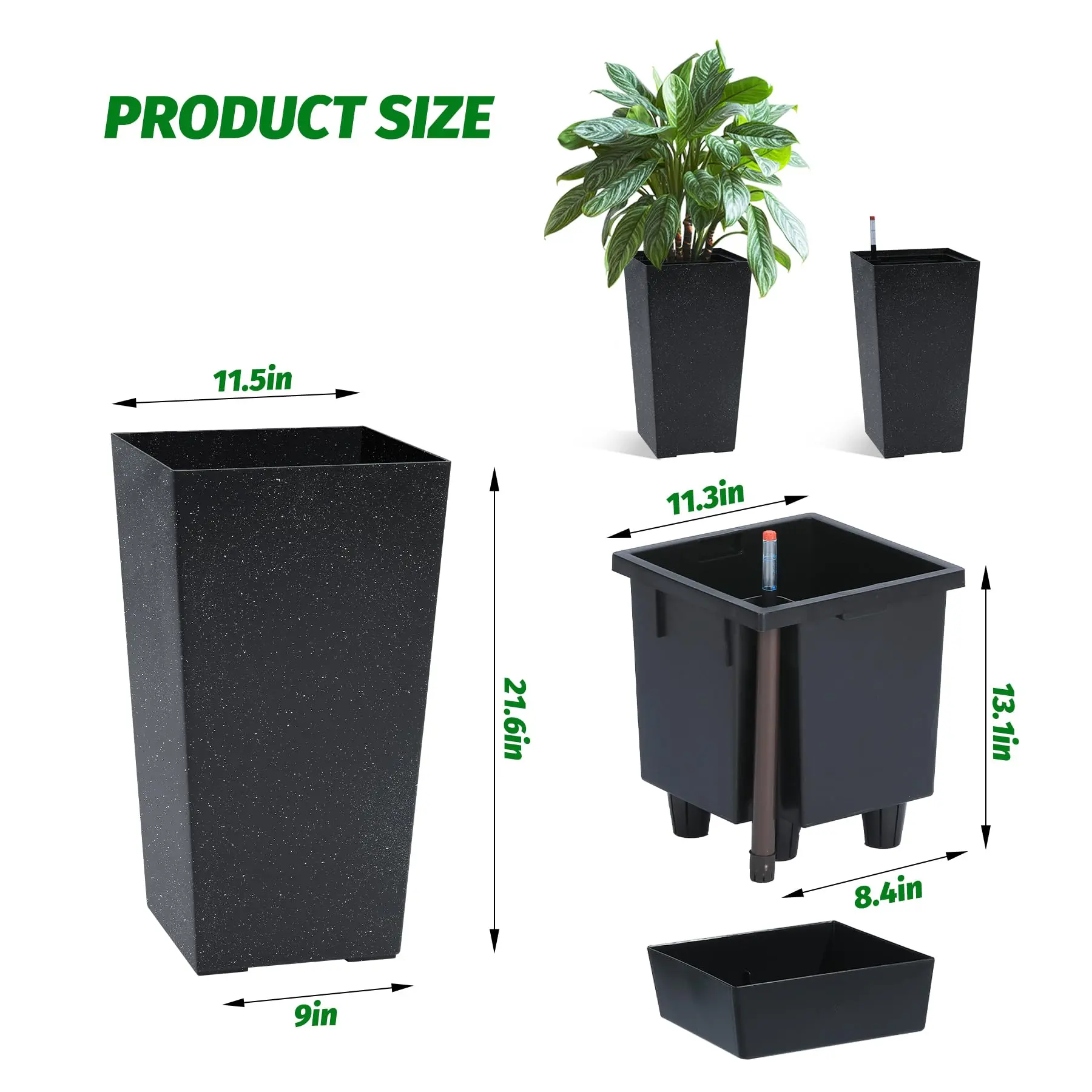 22.4 in Black with white dots