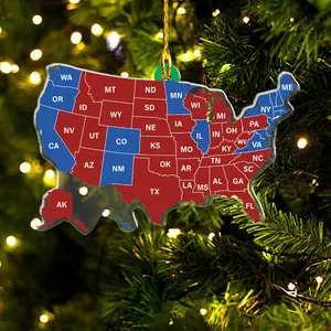 US Presidential Election 2024 Ornament, Trump Ornaments Gift, Trump Christmas Tree, Trump Won Deconation, Trump 45 47 President Ornament