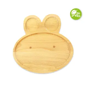 Haakaa Wooden Bunny Plate 1 pk