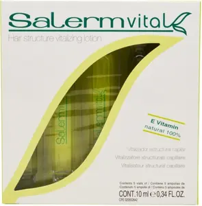 Salerm Vital Capillary Structural Hair Revitaliser 10 ml - 5 Applications for Permanent and Dyed Hair, 100% Natural Vitamin E Protection