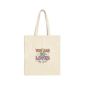 You Are So Loved by God Tote | Colorful Christian Encouragement, Retro Pastel