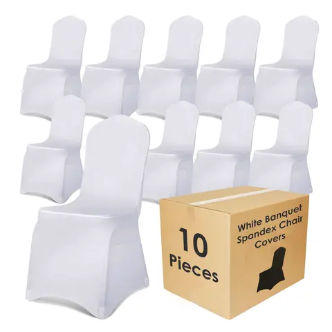 Craft And Party, 10/30pcs Spandex Chair Covers, Stretch Spandex Banquet Chair Covers Washable Fitted Chair Slipcovers Protector for Party, Wedding, Holidays, Banquet