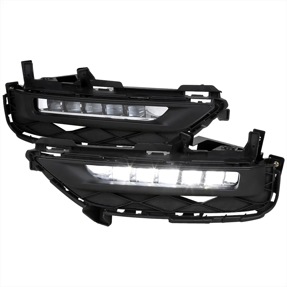 2016-2017 Honda Accord Coupe LED Fog Lights Kit (Chrome Housing/Clear Lens)