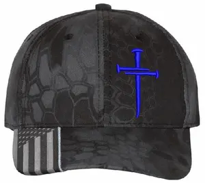 Christian Hats for Men Women Jesus 3 Nail Cross ROYAL BLUE CROSS Hat