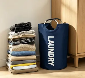Viral Laundry Hamper with Comfort-Grip Handles - 90L Large Foldable Fabric Basket, Collapsible Storage Bin for Dirty Clothes, Summer Home Essential