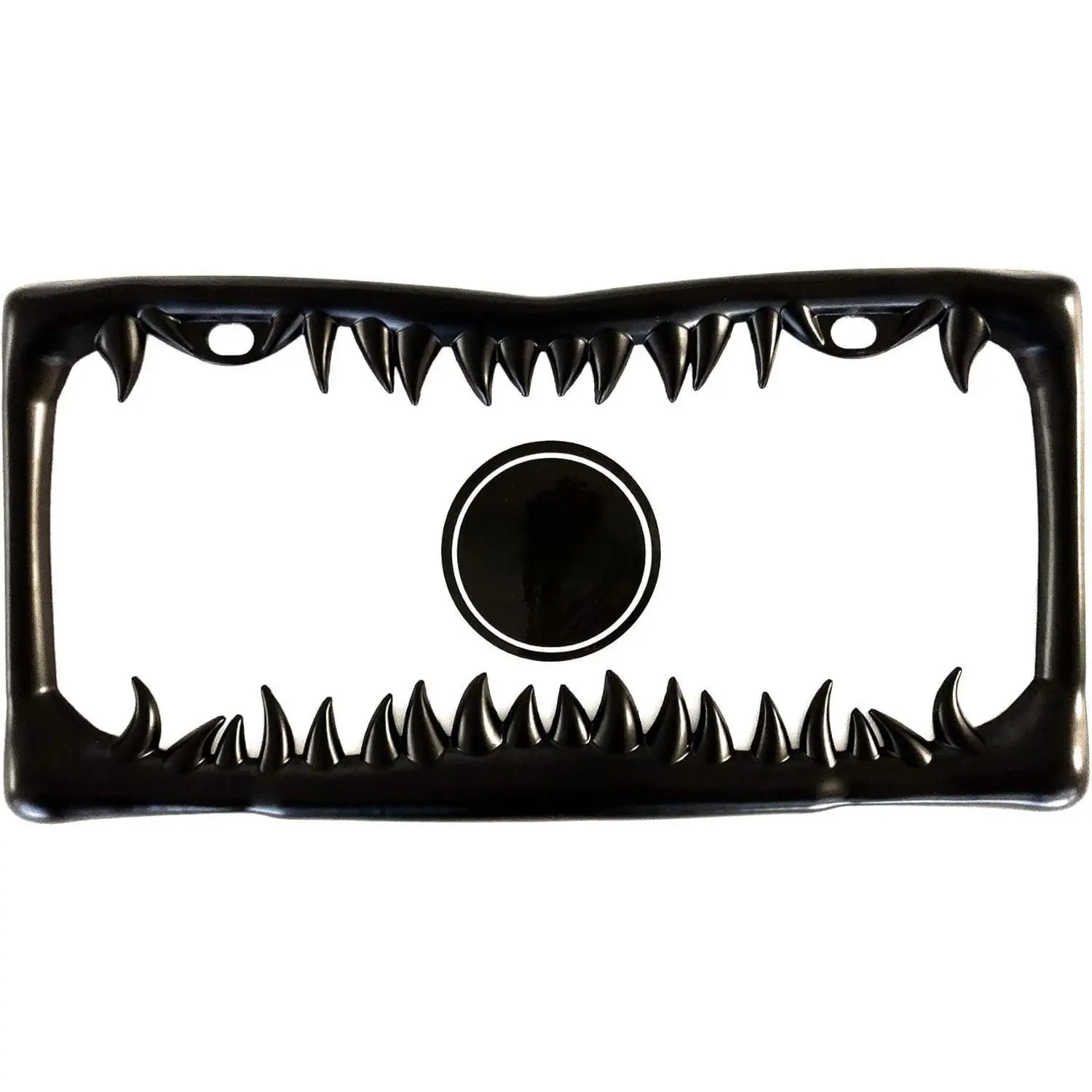 Universal Metal    Jaws License Plate Frame Cool Design for Any  (Black Sharks )