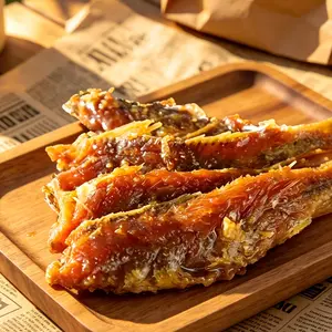 Smoky BBQ Flavored Crunchy Yellow Croaker, High-Protein Unique Snacks, Canned Packaged Pantry Food