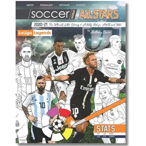 Soccer World All Stars 2020-21: La Liga Legends edition: The Ultimate Futbol Coloring, Activity and Stats Book for Adults and Kids