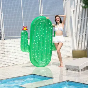 Inflatable Cactus Float Lounger Chair Bed, Adult Water Floating Bed for Pool Party, Comfortable Relaxation Seat