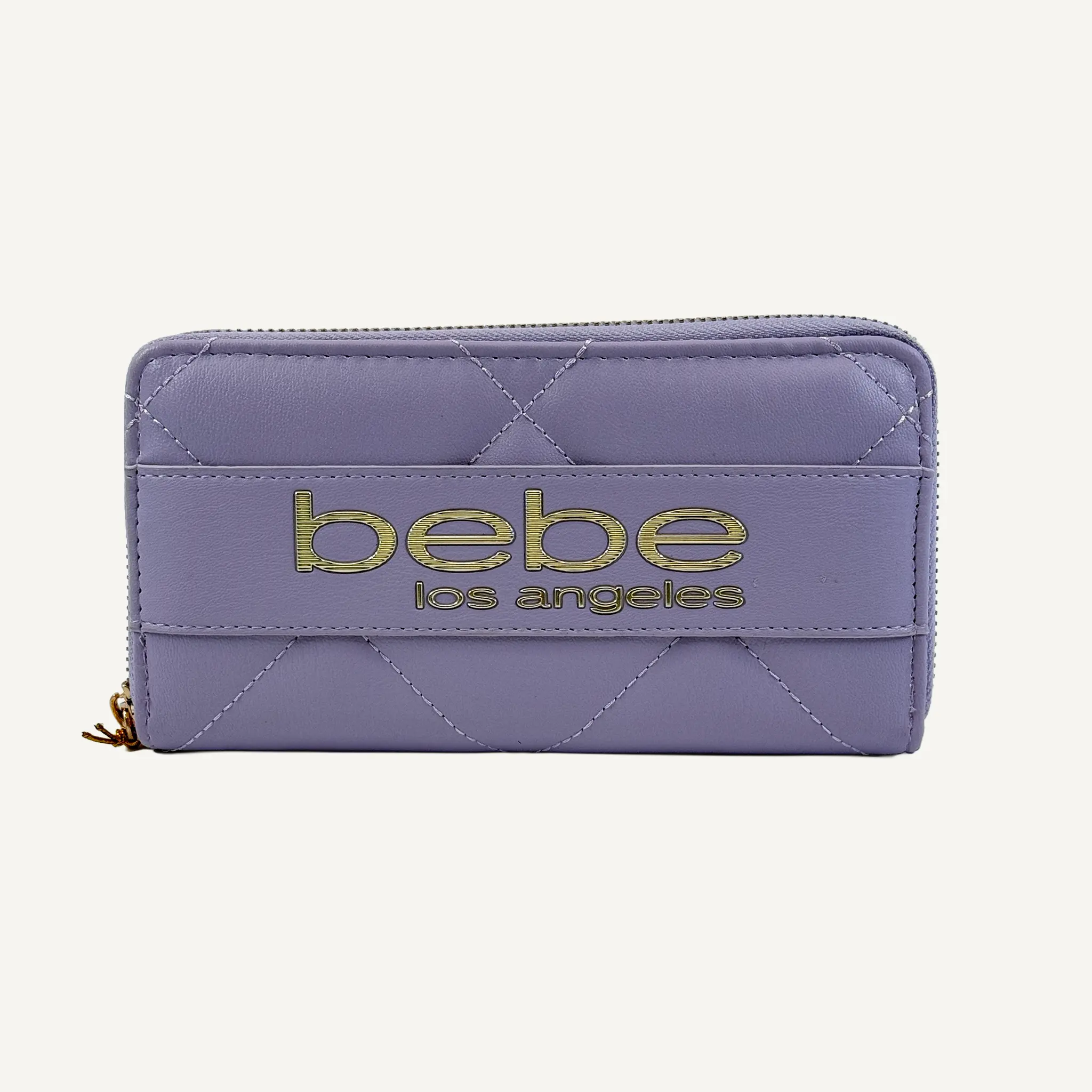 Women's Wristlet Wallet, Lilac Diamond Quilted Faux Leather Clutch with a Detachable Strap & Zip-Around Closure, Clutches Wristlets, Wristlet Purse, Mini Clutch