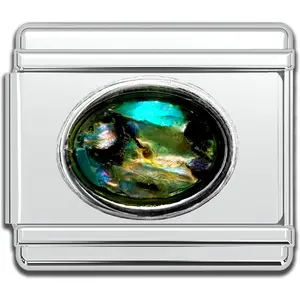 Italian Charm Bracelet Charms, Semiprecious Stone Charms, 9mm Stainless Steel Links Bracelets Jewelry for Women