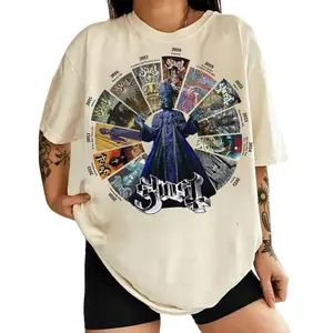 Ghost Band Album Cover Shirt, Vintage Rock Band Tee, Metal Graphic Top, Unisex Shirt, Oversized Streetwear, Fan Merch Gift L
